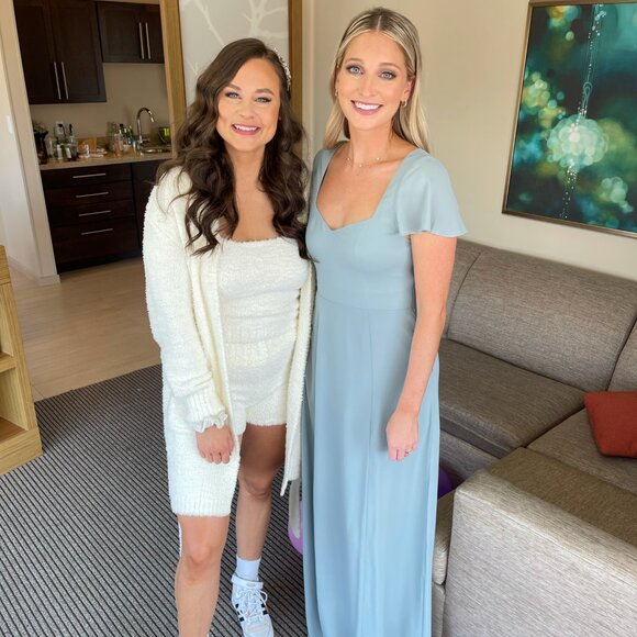 Show Me Your Mumu Marie Sweetheart Maxi Dress ~ Silver Sage Crisp - Picture 3 of 3